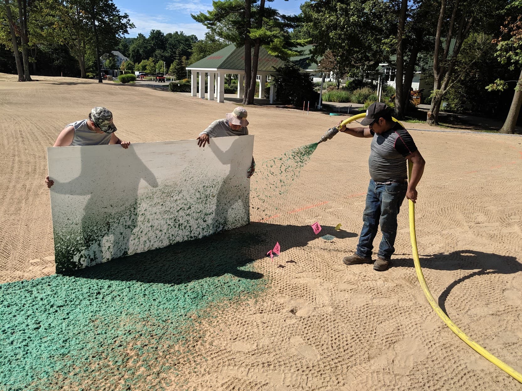 Golf course hydromulching at American Dunes — view 5