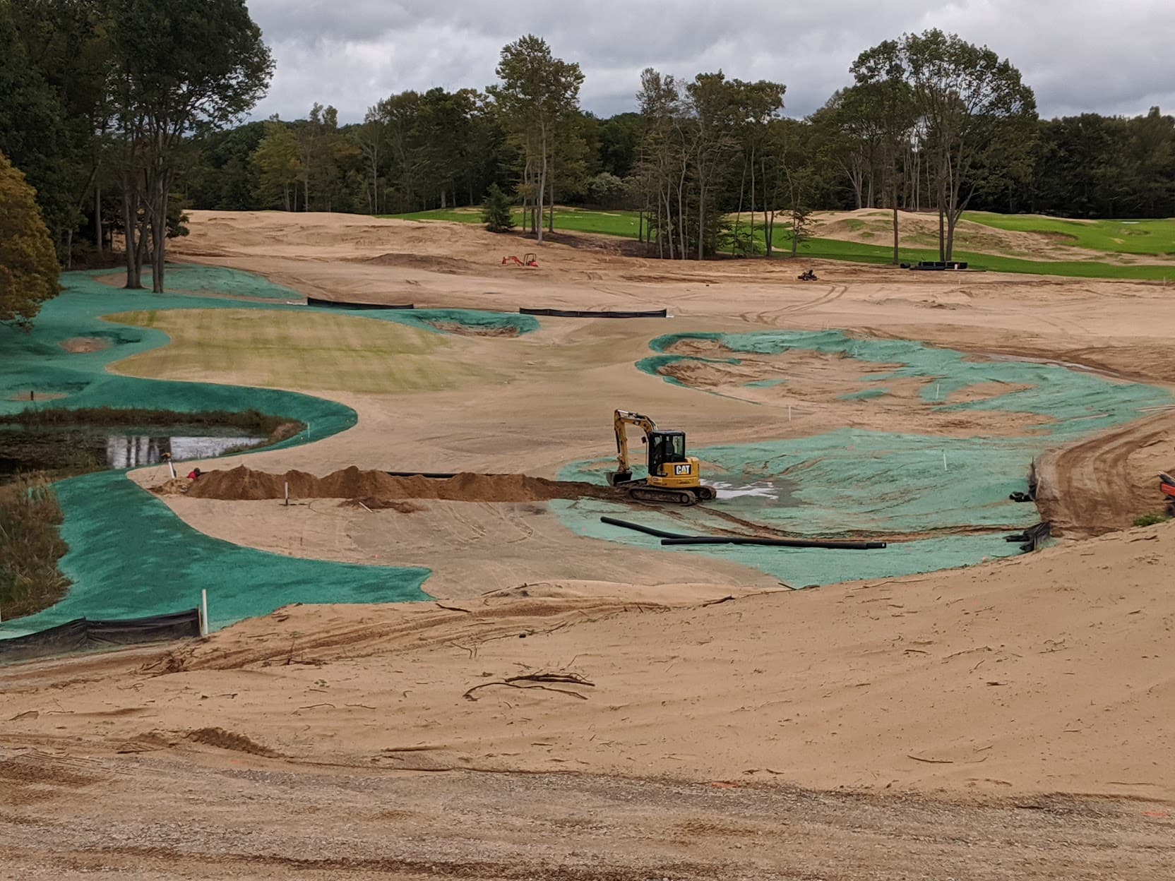 Golf course hydromulching at American Dunes — view 2