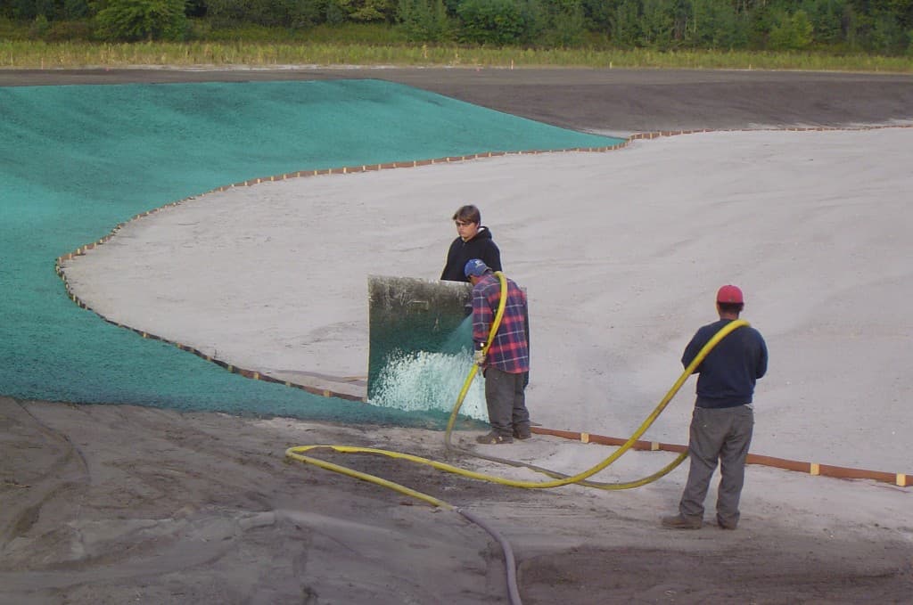 Golf course hydromulching at Macatawa Legends — view 2