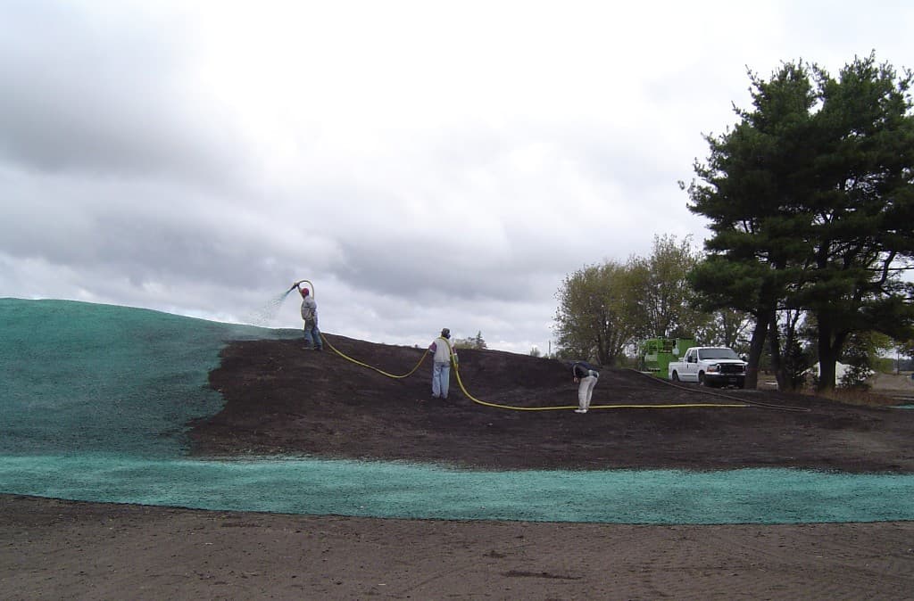 Golf course hydromulching at Macatawa Legends — view 5